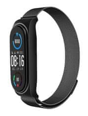 TopQ  Kovový remienok Metal pre Xiaomi Mi Band 5-6 black