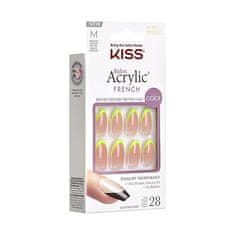 KISS Nalepovacie nechty Salon Acrylic French Color - Hype 28 ks