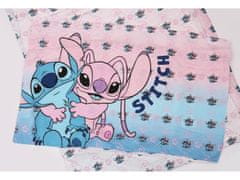 Disney Kompletná posteľná súprava Stitch a Andzia Disney v modro ružovej farbe, posteľná bielizeň z bavlny 135x200 cm