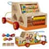 Hračka edukačná drevená WOODEN SORTER CAR 7v1 KABI 34x16x14,5cm