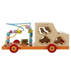 Kruzzel Hračka edukačná drevená WOODEN SORTER CAR 7v1 KABI 34x16x14,5cm