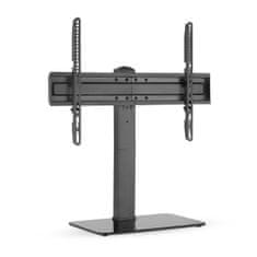Nedis Pevný stojan na TV stolík | 37 - 70 " | Maximálna podporovaná hmotnosť obrazovky: 40 kg | Nastaviteľné prednastavené výšky | Oceľ / Tvrdené sklo | Čierna 