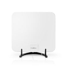 Nedis Vnútorná HDTV anténa | Aktívne | FM / UHF / VHF | Dosah príjmu: 0-25 km | LTE700 | Zisk: 30 dB | ABS | biely 