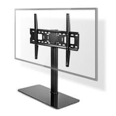 Nedis Pevný stojan na TV stolík | 32-65 " | Maximálna podporovaná hmotnosť obrazovky: 45 kg | Nastaviteľná prednastavená výška | Oceľ / Tvrdené sklo | Čierna 