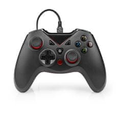 Nedis Gamepad | USB typu A | USB napájanie | PC | Počet tlačidiel: 12 | Dĺžka kábla: 1,60 m | čierna 