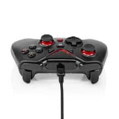 Nedis Gamepad | USB typu A | USB napájanie | PC | Počet tlačidiel: 12 | Dĺžka kábla: 1,60 m | čierna 