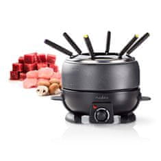 Nedis Fondue Set | 6 osôb | 2,3 l | Nastaviteľná regulácia teploty | 800 W | Cool touch rukoväť(y) | Protišmykové dno | Ochrana proti prehriatiu 