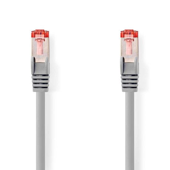 Nedis Sieťový kábel CAT6 | RJ45 Samec | RJ45 Samec | S/FTP | 0,15 m | Okrúhle | LSZH | Šedá | Označenie