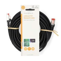 Nedis Sieťový kábel CAT6 | RJ45 Samec | RJ45 Samec | S/FTP | 10,0 m | Okrúhle | LSZH | Čierna | Označenie 