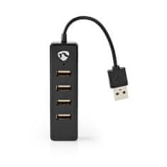 Nedis USB Hub | USB-A samec | 4x USB A samica | 4 prístavy | USB 2.0 | Napájanie cez USB 