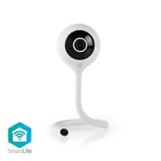 Nedis Interiérová kamera SmartLife | Wi-Fi | Full HD 1080p | microSD (nie je súčasťou dodávky) / Cloud Storage (voliteľné) | So snímačom pohybu | Nočné videnie | biely 