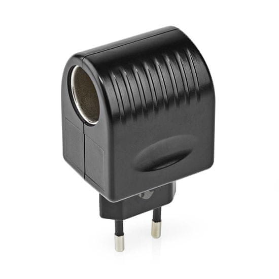 Nedis Eluttag adaptér | Euro / Typ C (CEE 7/16) | 100 - 240 V AC 50/60 Hz | 12 V DC | 6 W | Strömadaptér | 0,3 A | Svart | Plast