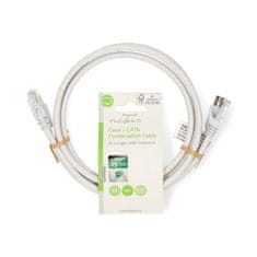 Nedis Koaxiálny a kombinovaný kábel Cat6 | IEC (Coax) Samec / RJ45 Samec | IEC (Coax) Samec / RJ45 samec | Poniklované | RG58 | 75 Ohm | Dvojité tienenie | 1,50 m | Okrúhle | PVC | Biela | Označenie 