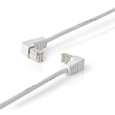 Nedis CAT6 F/UTP sieťový kábel RJ45 samec - RJ45 samica, uhlový 5,00 m biely 