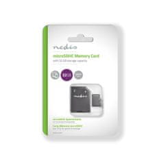 Nedis Pamäťová karta | microSDHC | 32 GB | Rýchlosť zápisu: 90 MB/s | Rýchlosť čítania: 45 MB/s | UHS-I | SD adaptér súčasťou 