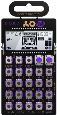 moderný syntetizátor teenage engineering PO-20 arcade polyfónia zvuky vrecková veľkosť displej jednoduché ovládanie tlačidla minimalistický design