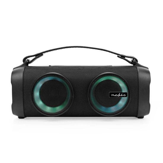 Nedis Bluetooth Party Boombox | 5 hodín | 2,0 | 24 W| Prehrávanie médií: AUX / USB | Dá sa spárovať | Rukoväť na prenášanie | Party svetla | Rozmanitosť