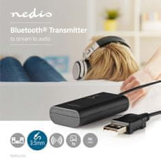 Nedis Bluetooth vysielač | Pripojovací vstup: 1x AUX / 1x USB | SBC | Až 1 jednotka | čierna 