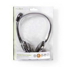 Nedis PC headset | On-Ear | Stereo | 2x 3,5mm | Skladací mikrofón | čierna 