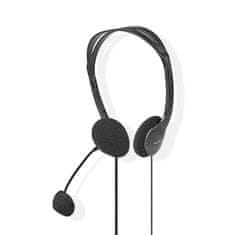 Nedis PC headset | On-Ear | Stereo | 2x 3,5mm | Skladací mikrofón | čierna 