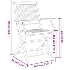Petromila vidaXL Skladacie záhradné stoličky 6 ks 54,5x58x90 cm akáciový masív