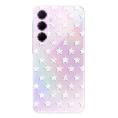 iSaprio Silikónové puzdro - Stars Pattern - white pre Samsung Galaxy A35 5G