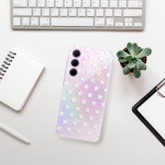 iSaprio Silikónové puzdro - Stars Pattern - white pre Samsung Galaxy A55 5G