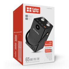 ColorWay PowerBank ColorWay 60 000 mAh Powerful (USB QC3.0 + USB-C Power Delivery 65W) Čierna (CW-PB600LPA5BK-PDD)