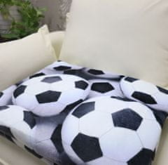 EXCELLENT Mikroplyšová teplá deka čiernobiela 150x200 cm - Futbalové lopty