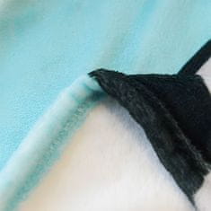 EXCELLENT Mikroplyšová teplá deka tyrkysová 150x200 cm - Futbalové lopty