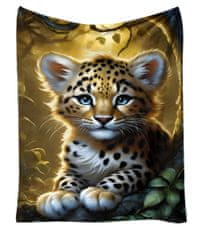 EXCELLENT Mikroplyšová teplá deka 150x200 cm - Tiger kitten