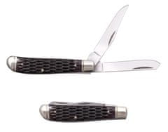 Cold Steel FL-MTRPR-J MINI TRAPPER JIGGED vreckový nôž s 2 čepeľami, hnedá, kosť