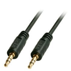 Lindy Kábel 3,5mm stereo jack M/M 10m, čierny, pozl. konektor, Premium