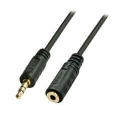 Lindy Kábel 3,5mm stereo jack M/F 5m, čierny, pozl. konektor, Premium