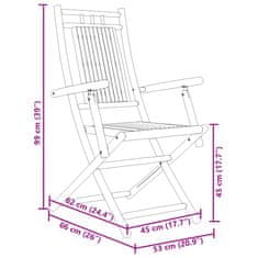 Petromila vidaXL Skladacie záhradné stoličky 4 ks 53x66x99 cm bambus