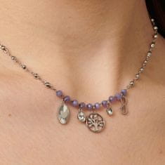 Brosway Krásny oceľový náhrdelník s korálkami a príveskami Chakra BHKN085