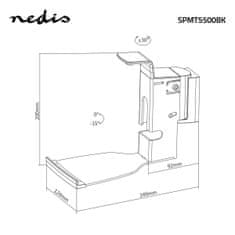 Nedis Držiak reproduktora | Kompatibilné s: Sonos Five / Sonos PLAY:5 | Stena | 7 kg | Otočný / naklonený | Sklopný | ABS / Oceľ | čierna 