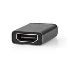 Nedis USB-C adaptér | USB 3.2 Gen 1 | USB-C samec | HDMI výstup | 4K @ 60 Hz | Okrúhle | Poniklované | Čierna / Sivá | Box 