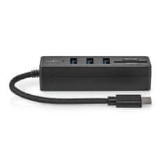 Nedis USB rozbočovač | 1x USB-C | 3x USB A hona | 5-portový(é) port(y) | USB 3.2 Gen 1 | USB kľúč | 5 Gbps | SD a MicroSD 