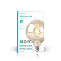 Nedis SmartLife LED žiarovka | Wi-Fi | E27 | 350 lm | 5,5 W | Studená biela / Teplá biela | 1800 - 6500 K | Sklo | Android / IOS | G125 | 1 ks 