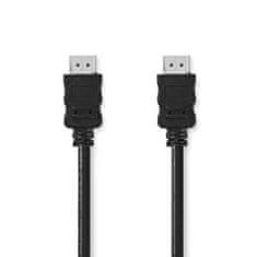 Nedis Vysokorýchlostný kábel HDMI s Ethernetom | HDMI konektor | HDMI konektor | 4K @ 30 Hz | ARC | 10,2 Gbps | 1,00 m | Okrúhle | PVC | Čierna | Označenie 