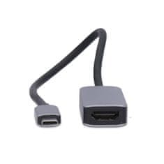 Nedis USB-C adaptér | USB 3.2 Gen 1 | USB-C samec | HDMI výstup | 8K @ 60 Hz | 0,20 m | Okrúhle | Poniklované | PVC | Čierna | Box 