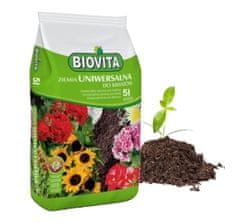 BioVita Univerzálna záhradná zemina 5,5-6,5 pH pre kvety 5l