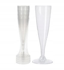 Koopman Plastové poháre na šampanské 130 ml 4 kusy