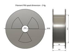 Filament PM tlačová struna/filament 1,75 PETG biela, 2 kg