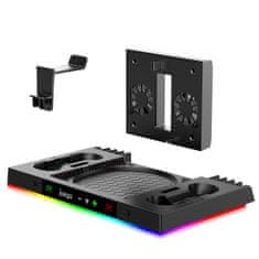 Ipega XBX023S Multifunkčný Nabíjací RGB Stojan s Chladením pre Xbox Series X