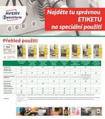 Avery Zweckform Odnímateľné vodovzdorné etikety biele, 210x297 mm