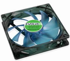 Evolveo 12L1BL ventilátor 120mm, 4 LED modrý, 3pin