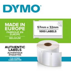 Dymo Papierové štítky LW, 57 x 32 mm, biele, 1000 ks