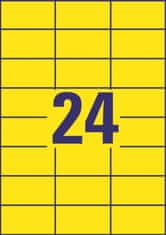 Avery Zweckform Žlté univerzálne etikety, 70 x 37 mm, 2400 ks